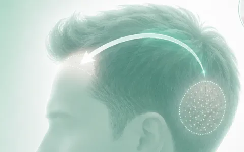FUE hair transplant: donor area and implantation